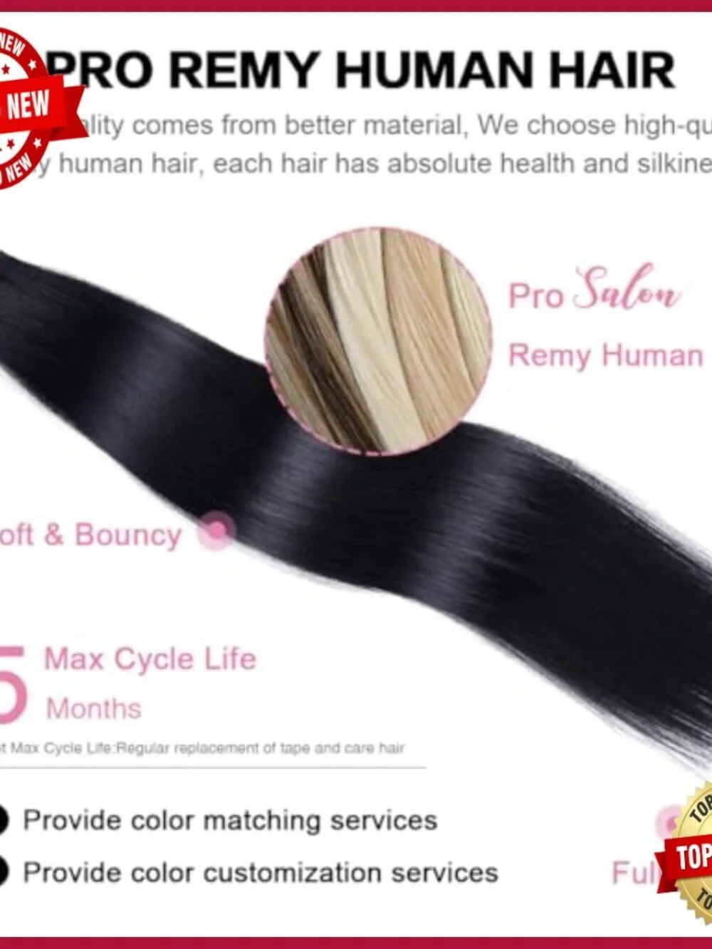 Human Hair Tape-In Extensions 20 Pack Straight 24 Inch Salon Quality